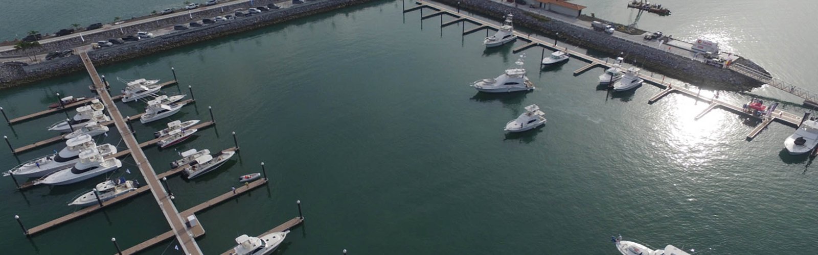 Aerial view of Vista Mar Marina on Panama's Pacific coast