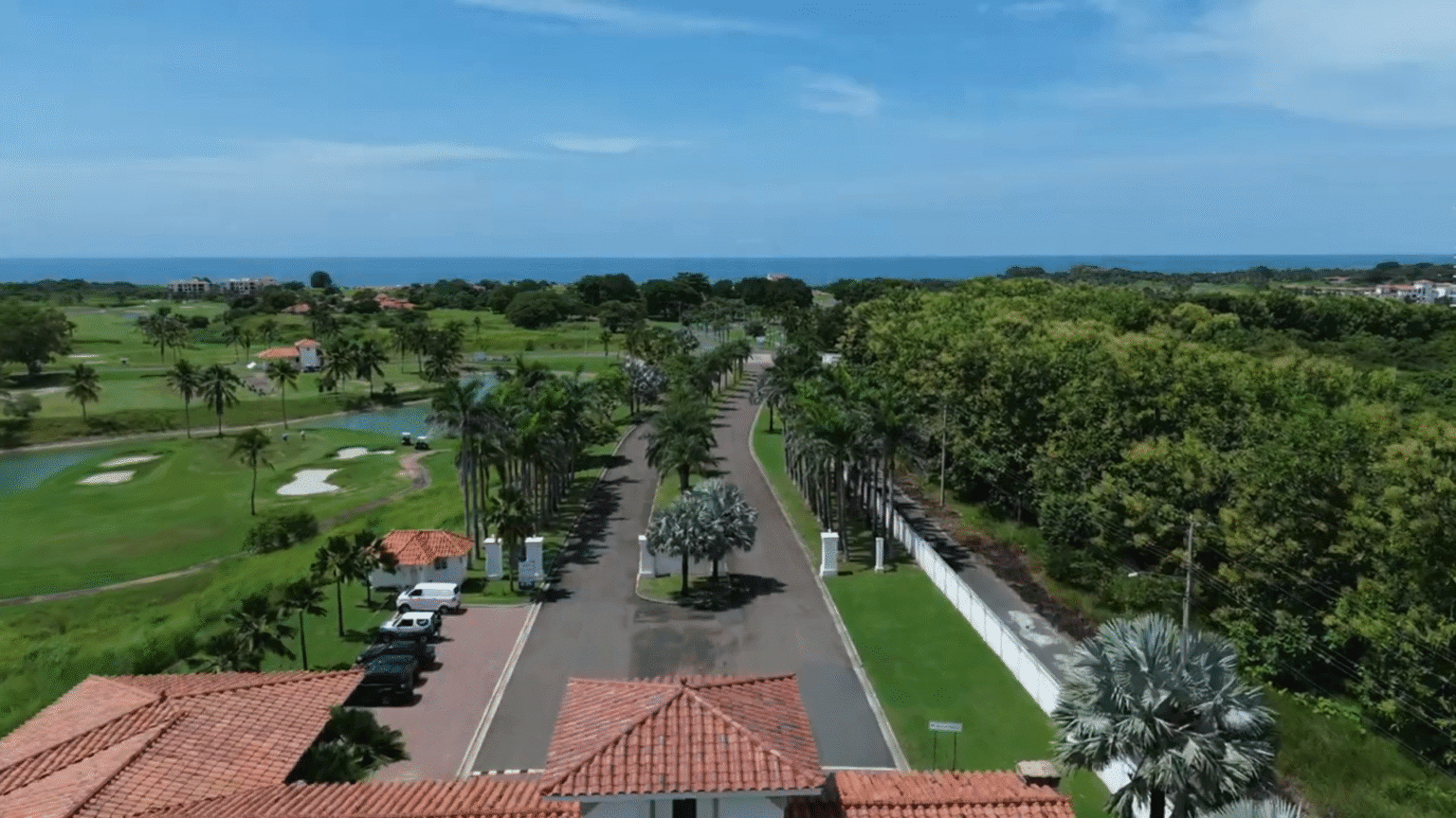 Tree-lined entrance to Vista Mar